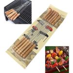 12Pieces Stainless Steel Metal BBQ Kebab Stick Set