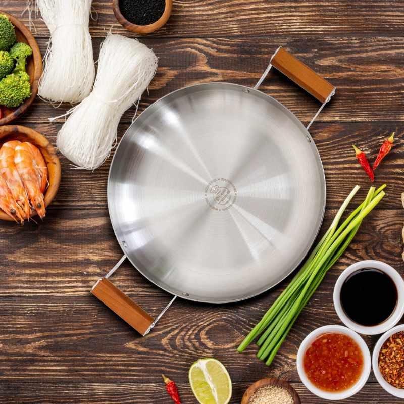 Tesla Cooking pan With ঢাকনা সহ