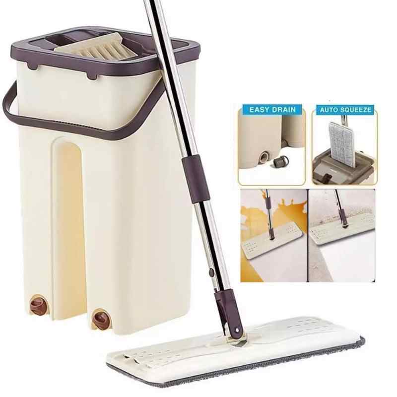 Flat Bucket Mop With 2 Pad