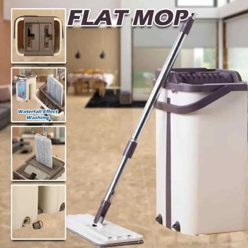 Flat Bucket Mop With 2 Pad