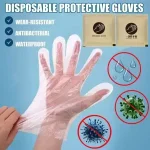 100 Pcs Polythene Disposable Gloves