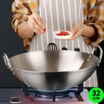 32 cm Japani SS Steel Cooking Pan