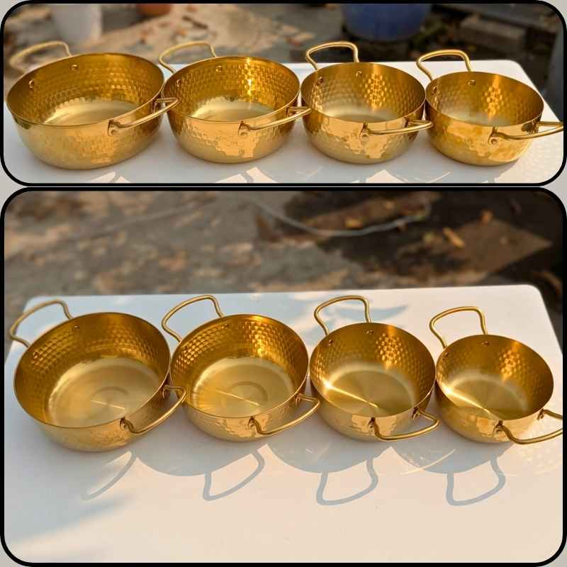 4 pes set  Golden Deep Cooking pan k-dcp-4