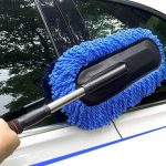 Microfiber car duster with long adjustable handle