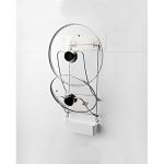 Wall Mounted Pot Lid Water Tray Cover Storage Rack
