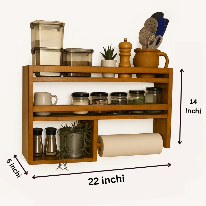 Wooden Kitchen Storage Rack