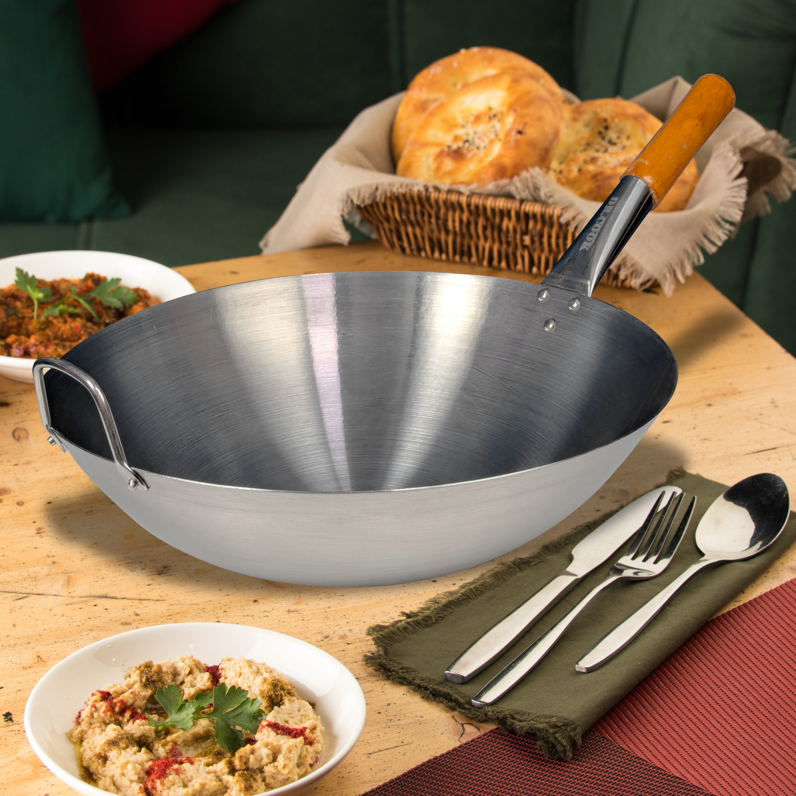 Dr. Cook Wooden handle Cooking pan