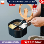 4 Section Kitchen Spices Lid Box