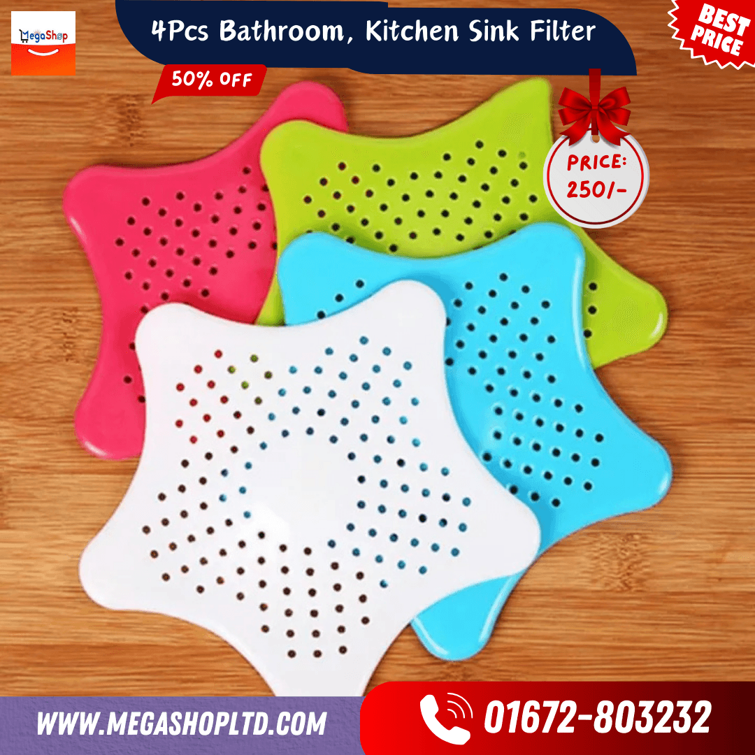 4Pcs Bathroom, Kitchen Sink Filter