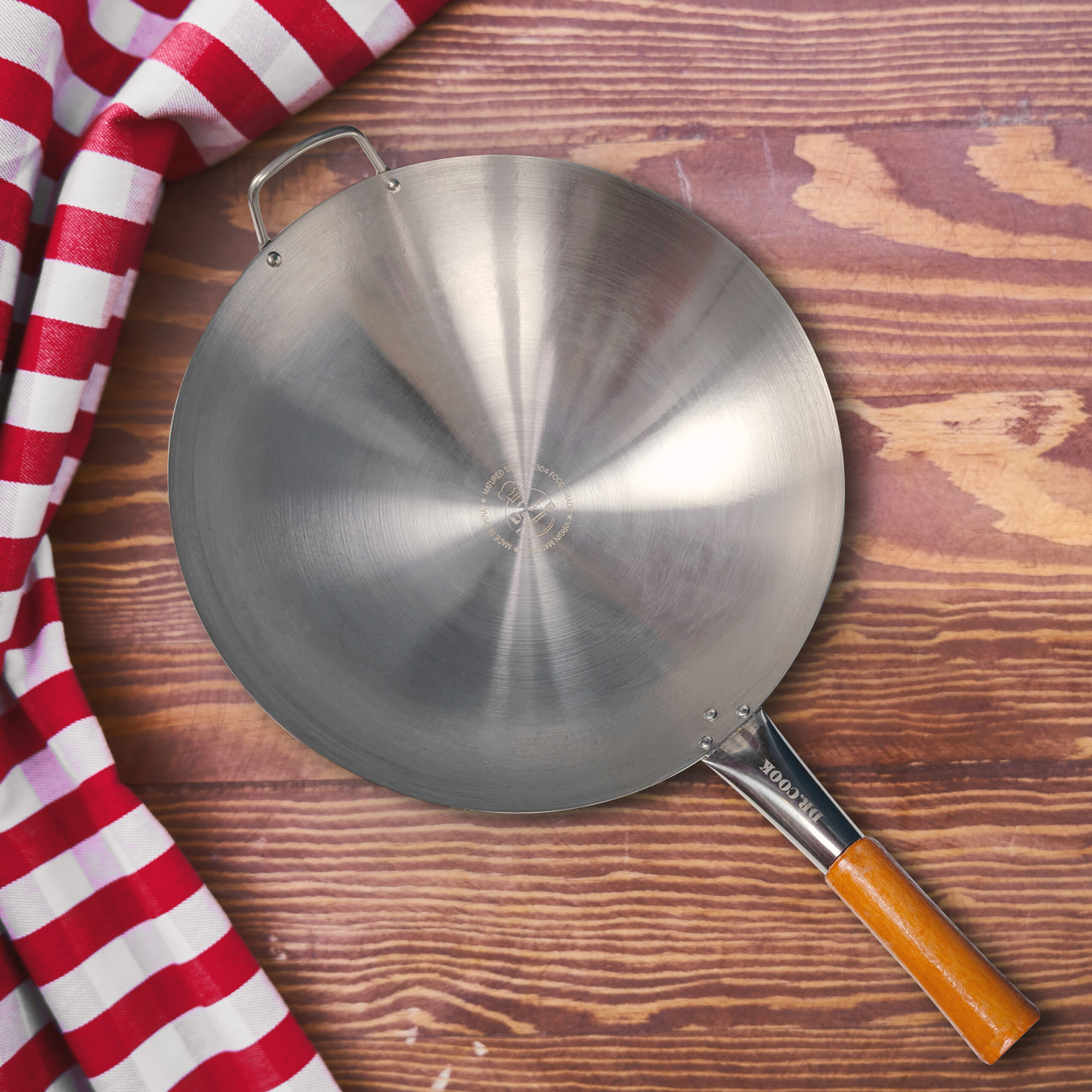 Dr. Cook Wooden handle Cooking pan